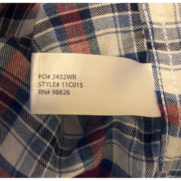 U.S . Polo Assn. Sz XL Plaid Flannel Long Sleeve Stretch Button Down Shirt‎ - Picture 5 of 6